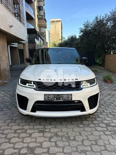Range Rover Sport SVR 2015 white on black & red