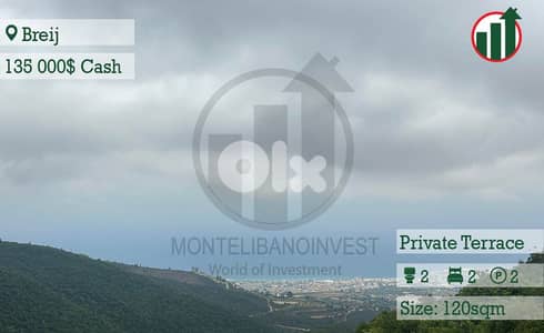 Apartment for Sale in Breij with Open View !!