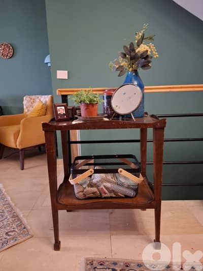 vintage double-layer side table