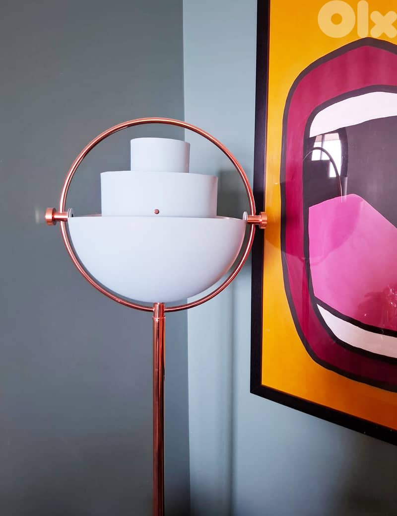 blue and brass color floor lamp 1
