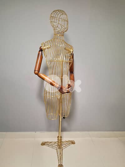 wooden and metal mannequin