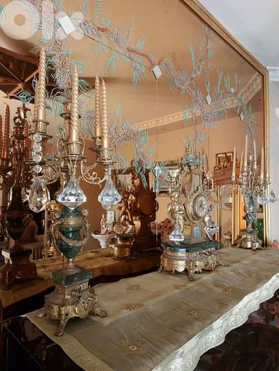 Luxurious Bronze - Marble Set ( 3 قطع )  طقم برونز و رخام