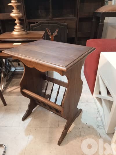 teak wood magazine rack