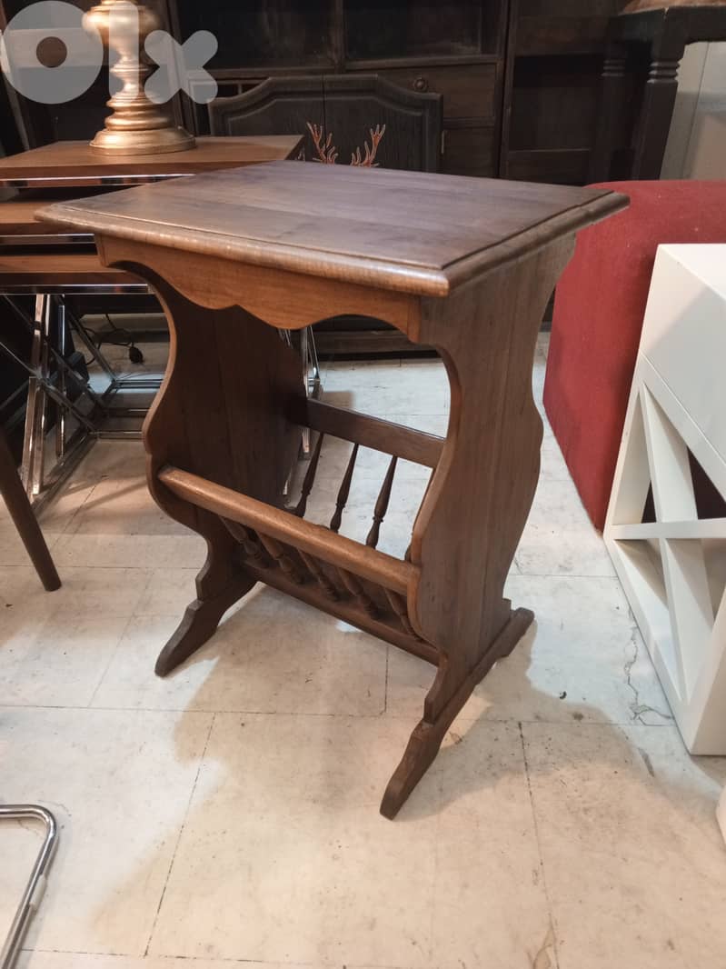 teak wood magazine rack 1
