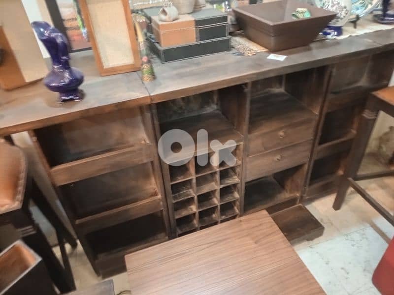 Indonesian teak wood bar 1