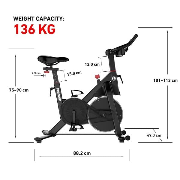 DeerRun S500 Pro King Size Indoor Exercise Bike for Ta 1