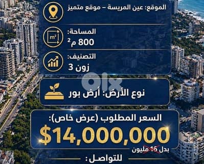 Land For Sale in Ain Al Mraiseh