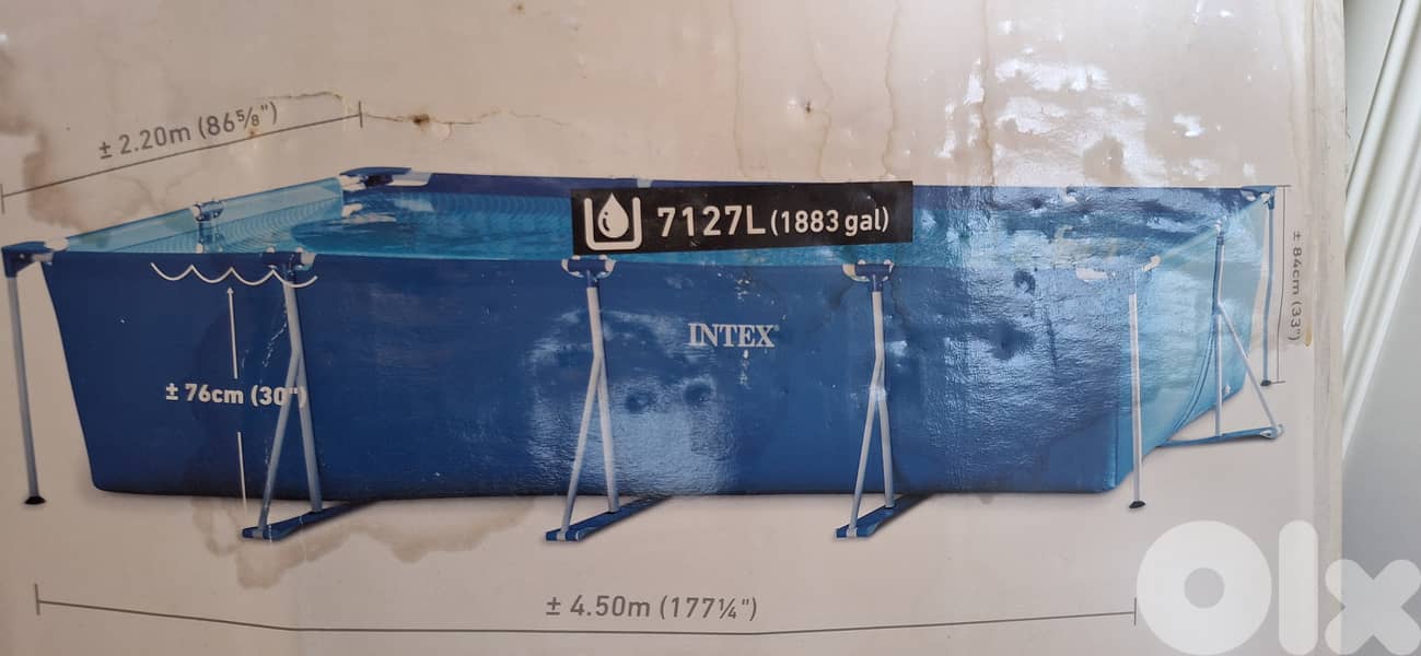 Intex 4.5 m rectangle frame pool 2
