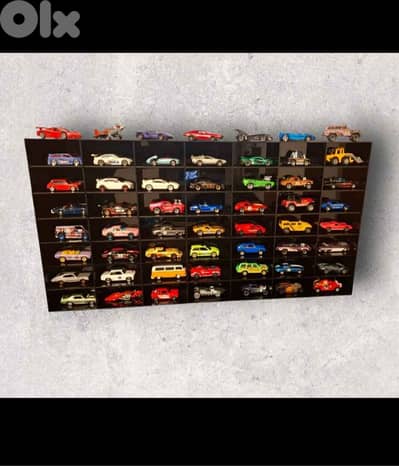 hot wheels plexi black wall stand display fit for 5y cars 1:64 scale