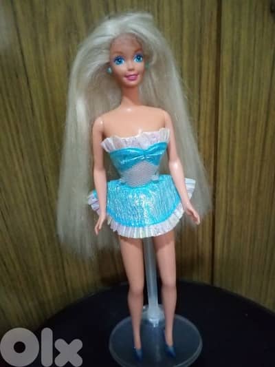 FOAM 'N COLOR blue Barbie Mattel 95 rare great doll+own dress+shoes=36