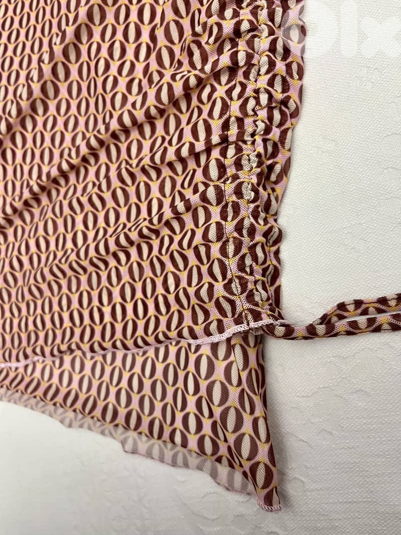 Retro Geometric Print Mini Skirt 1