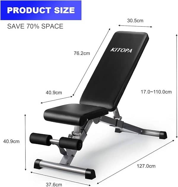 Kitopa Adjustable Weight Bench, Multifunctional Weight 2
