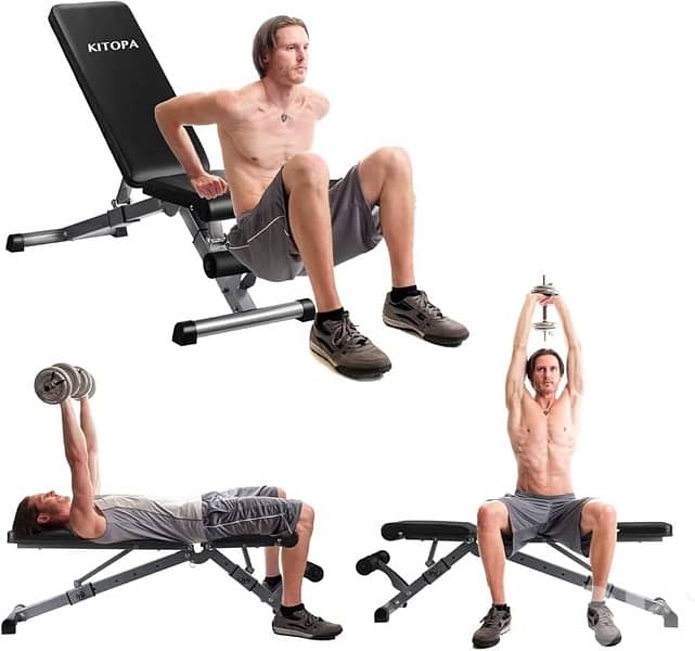 Kitopa Adjustable Weight Bench, Multifunctional Weight 5