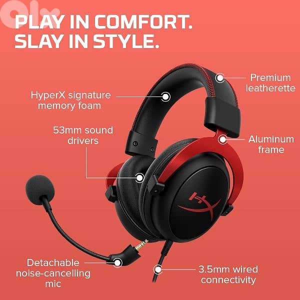 HyperX Cloud II Gaming Headset – Red 8