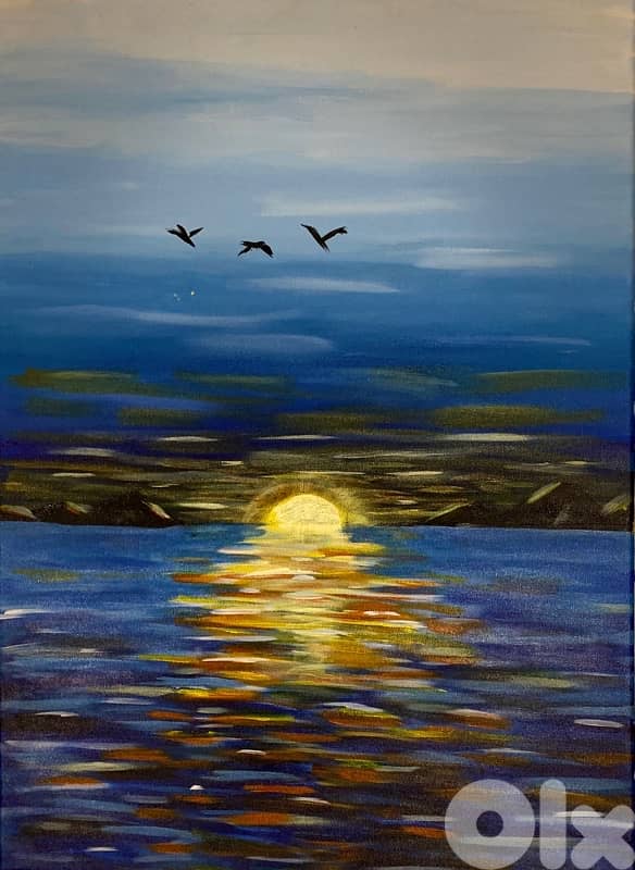 sunset handmade painting 1