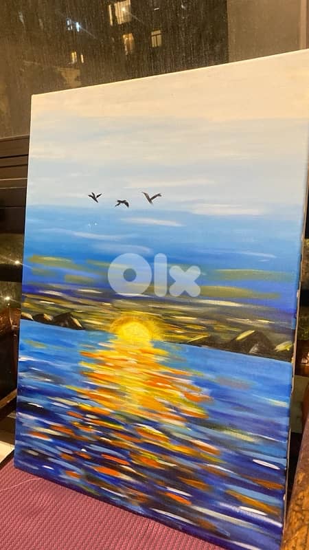 sunset handmade painting 2