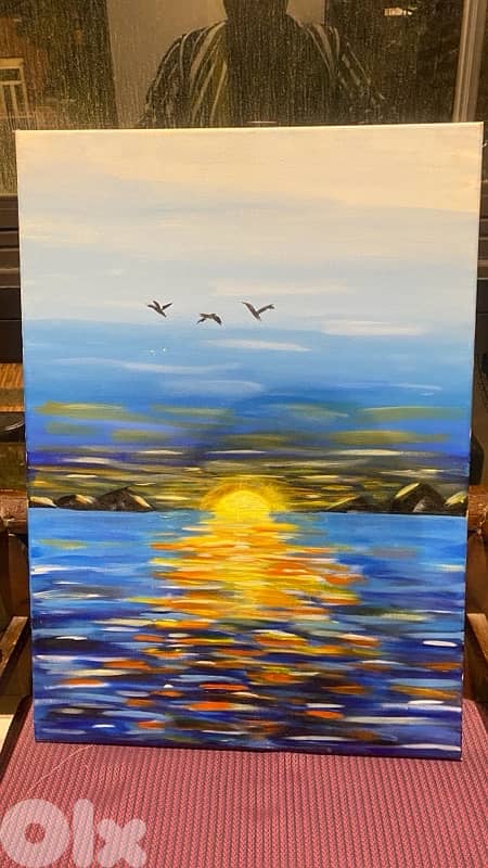 sunset handmade painting 3