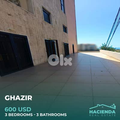 Apartment With Terrace For Rent In Ghazir