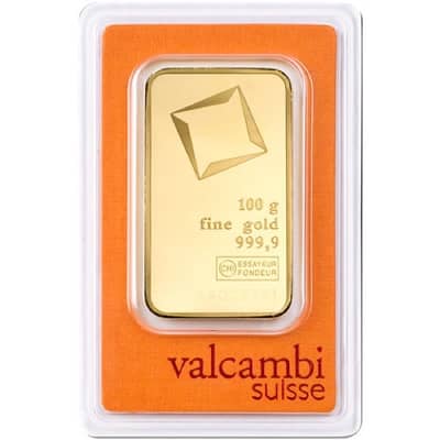 Valcambi Suisse 100g for sale