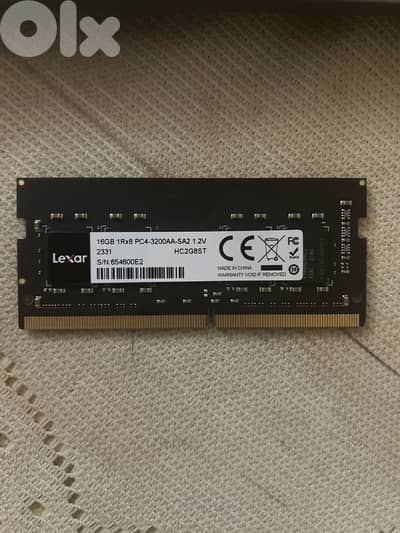16GB DDR4 3200MHz Laptop Ram (Lexar)