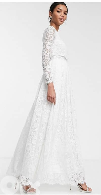 wedding lace dress 40 42 new