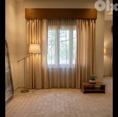 Elegant Curtains with Valance & Lighting – Perfect Condition