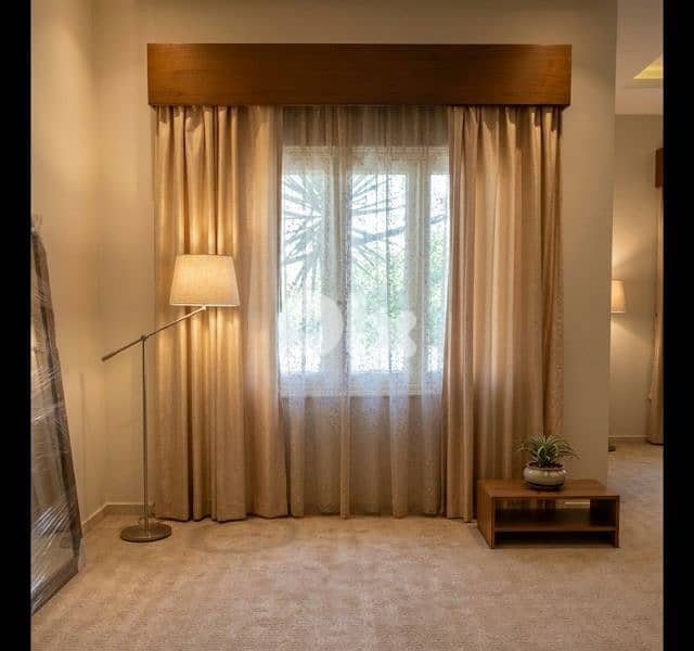 Elegant Curtains with Valance & Lighting – Perfect Condition 1