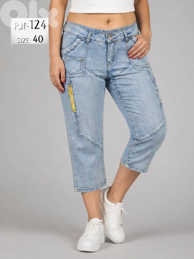 Ladies' Jeans Capri PANTs from European Brands 14