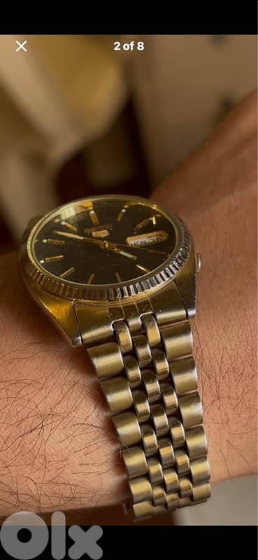 Vintage Seiko 5 Gold Automatic Datejust-SNXJ94 Style-Fluted Bezel 2