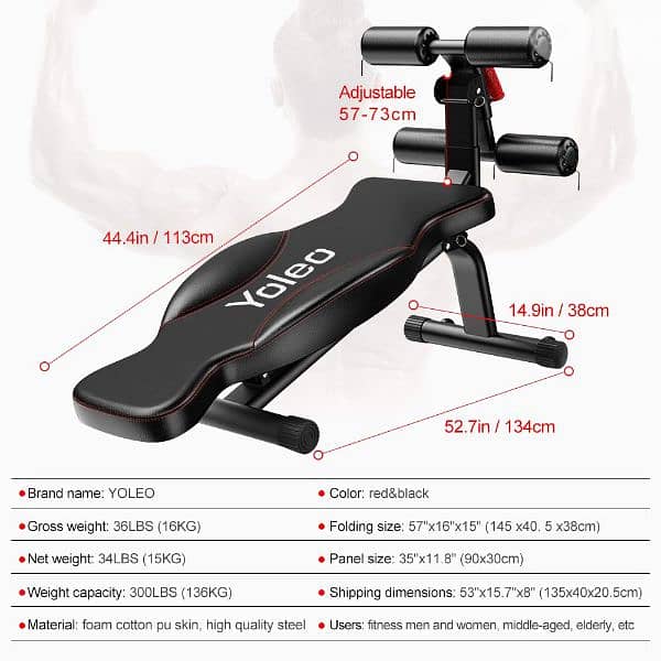 Original YOLEO Weight Adjustable Bench 3