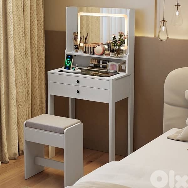 vanity table make up dresser with led light 1