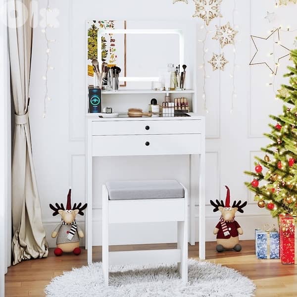 vanity table make up dresser with led light 3