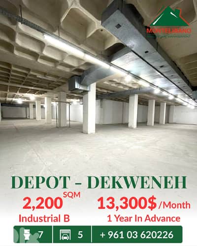 2,200 sqm Depot For Rent in Dekweneh دكوانة