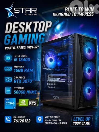 USED GAMING DESKTOP RTX3070