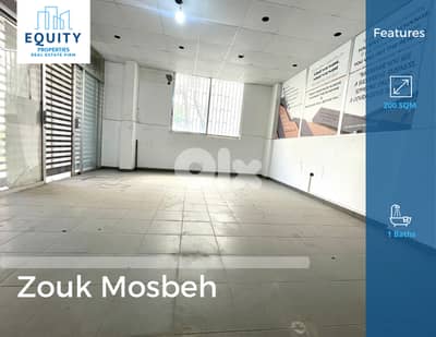 200 SQM Shop For Rent In Zouk Mosbeh Great Location #RK30525