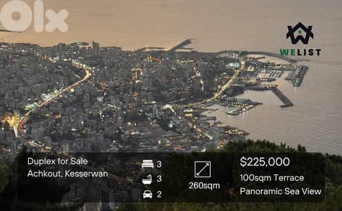 Duplex + Terrace for sale in Achckout دوبلاكس + تراس للبيع قي عشقوت