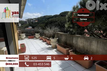 Broumana 525m2 | Terrace | Penthouse | Mountain View | TCH