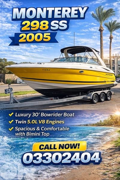 Boat Monterey 298 SS year 2005 $65,000