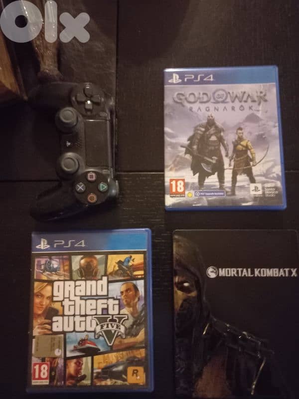 PS4 with Controller and 3 Games 1
