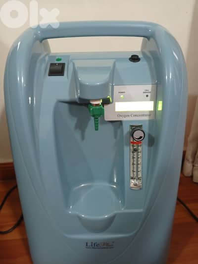 جهاز أوكسجين life plus  سعة 5 ليتر-مستعمل ٤ساعات فقط