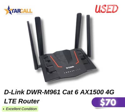 D-Link DWR-M961 Cat 6 AX1500 4G  LTE Router