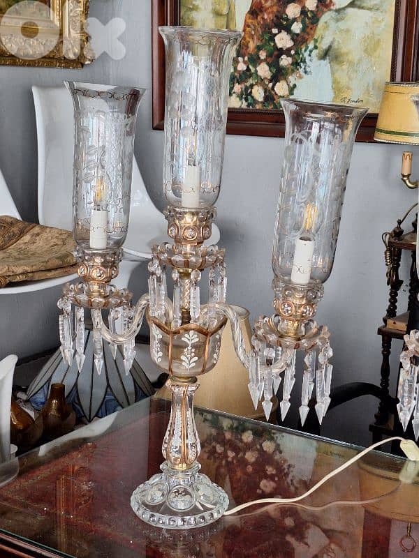 2 original czech crystal gerandoles lamps 3