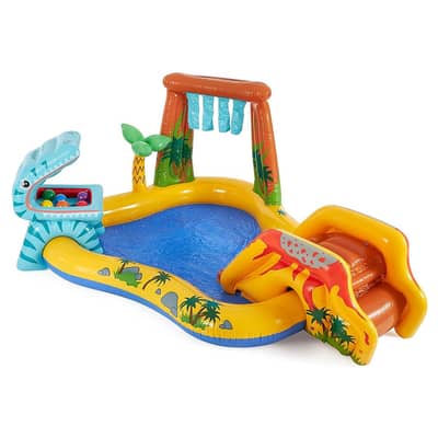 Intex Dinosaur Inflatable Play Center With Slide - إنتكس مركز لعب