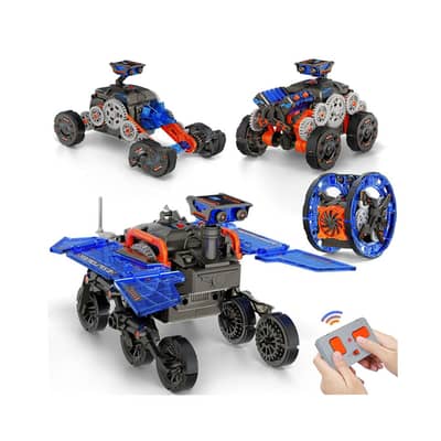 4-in-1 RC Robot Car Building Kit - روبوت سيارة بتحكم عن بعد