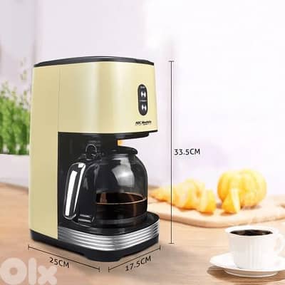 ABC Lifestyle Stainless Steel American Drip Coffee Maker 1.5 L - Black