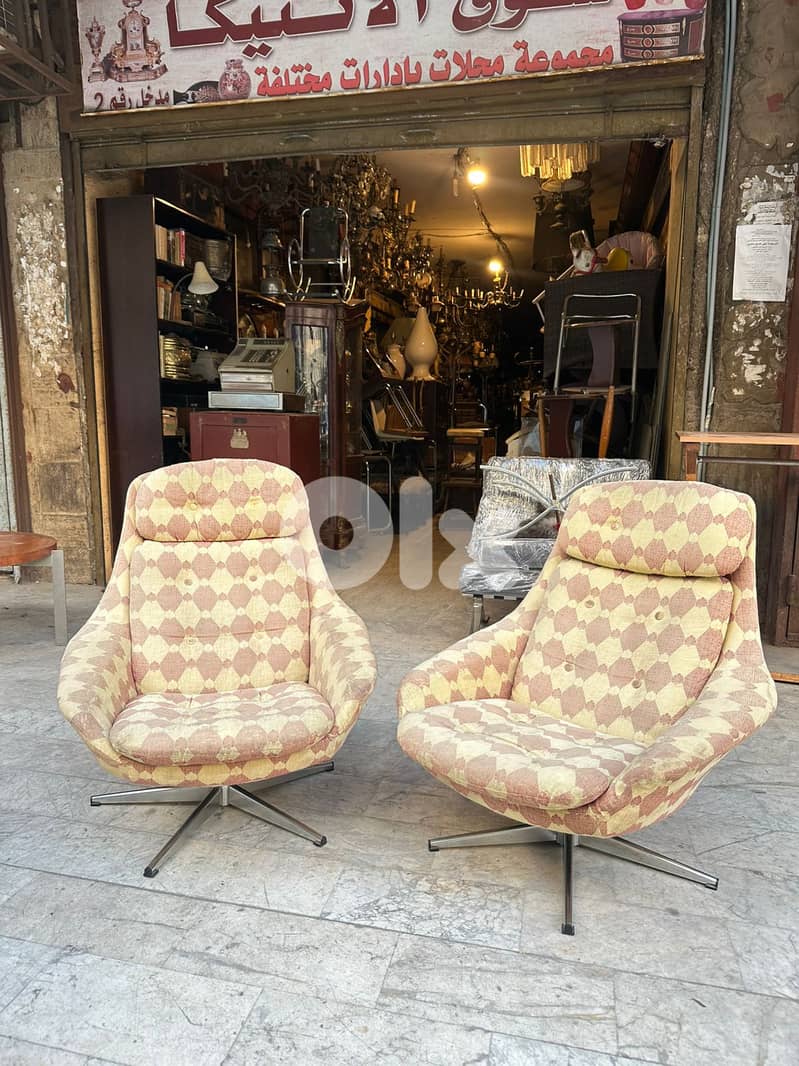 Mid-century lounge chairs , swivel chairs 1970’s 4
