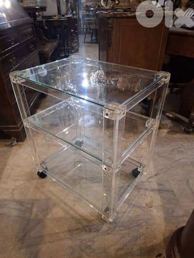 trolley bar vintage plexiglass seventies original