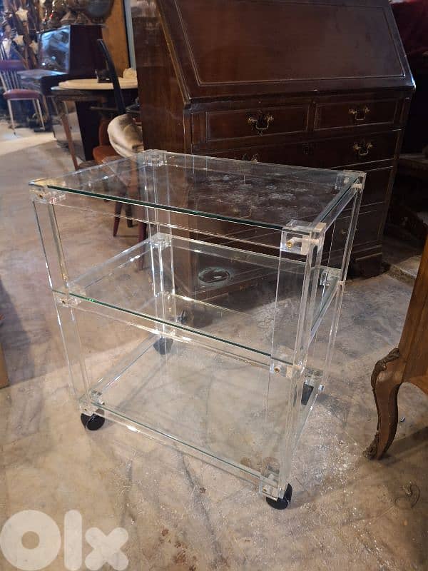 trolley bar vintage plexiglass seventies original 2