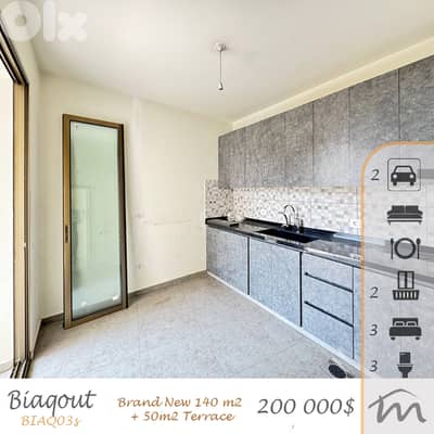 Biakout | Brand New 140m² + 50m² Terrace | 2nd Floor | 2 Balconies