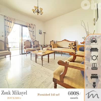Zouk Mikayel | Furnished/Equipped 3 Bedrooms Apartment | 2 Balconies